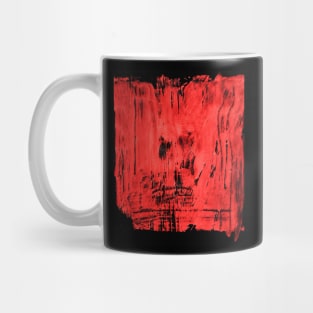 Simple abstract black-red textured watercolor, trendy earthy tones, colors. Hand-painted texture, splashes, drops of paint, smears. Best for backgrounds, wallpapers, covers and packaging, wrapping. Mug